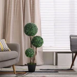 Homcom Artificial Tree Ball Boxwood Topiary For Indoor Outdoor, 35.5". Fixed Price $54.99.