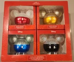 Hallmark Disney Mickey Mouse Ears Glass Ornament 4 Pack. Fixed Price $20.00.