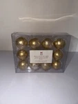 Pottery Barn Glitter Sphere Candles Gold Box Of 12 Individual New. Fixed Price $29.95.