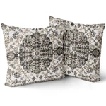 Kawani Black White Grey Ethnic Boho Throw Pillow Covers 18X18 Inch Bohemian C.... Fixed Price $25.16.