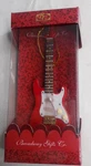 Broadway Gifts Co Red & White Electric Guitar Hanging Christmas Ornament 5.5". Fixed Price $8.95.