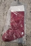 24.5" Pottery Barn Large Velvet Stocking Red With Ivory Cuff New Tag. Fixed Price $24.99.