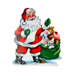 2-FT Santa With List Cut Out 24" Nostalgic Standing Christmas New Raz 4125910. Fixed Price $37.95.