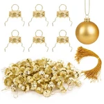 Wbcbec 100 Pieces Round Christmas Ornament Caps And Hanger.... Fixed Price $19.82.