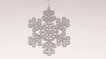 3PCS 6.5" Sparkle Platinum Snowflake Christmas Hanging Ornament. Fixed Price $12.99.