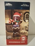 Joiedomi 5FT Christmas Inflatable Gingerbread Man Gift Led Light Up Damaged Box. Fixed Price $34.99.