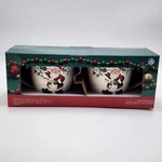 Pfaltzgraff Winterberry 20 Oz Mugs Christmas Naughty & Nice New Box White. Fixed Price $24.95.