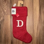 New Wondershop Initial Monogram Knit 19" Christmas Stocking Red Letter. Fixed Price $9.99.