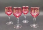 West Virginia Specialty Rose Lustre Pink Stemmed Cordial Wine Glasses 4.5". Fixed Price $24.95.