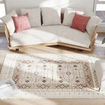 Homcom Machine Washable Area Rug 4X6, Non-slip Boho Flannel Print Floor Carpet. Fixed Price $56.95.