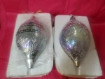 Holiday Lane Snow Daze Silver Crackle Drop Ornament. Two Piece Set.. Fixed Price $19.99.