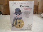 2024 Christmas Forever 9.84" Tall Led Glass Frosty Snowman-indoor Only. Fixed Price $32.99.