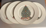 Royal Gallery Christmas Tree 6377 Salad Plates 4 Pack 1985 New. Fixed Price $49.99.