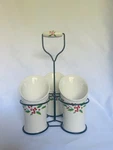 Collections Etc. Holly Berry Kitchen Utensil Holder Caddy,. Fixed Price $10.00.