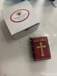 Pinnacle Peak Trading Maroon Holy Bible Polish Glass Christmas Ornament. Fixed Price $28.33.