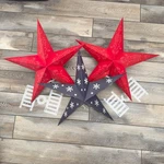 Hanging Christmas Paper Star Lamp Red & Blue Festive Lantern Home Decoration Lot. Fixed Price $17.87.