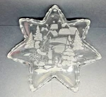 Mikasa Crystal Star Server Dish 12.5 Etched Christmas Carol Made In Germany. Fixed Price $15.00.