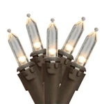 Northlight 50 Warm White Led Mini Christmas Lights 4" Spacing Brown Wire. Fixed Price $17.49.