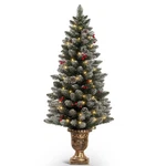 Decoway 4FT Christmas Pre-lit Artificial Mini Trees With Gold Pot Base, .... Fixed Price $101.98.