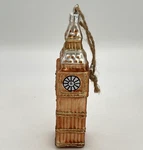 Pottery Barn Big Ben Clock Tower Glass Christmas Ornament With Glitter 5 Tall. Fixed Price $14.95.