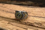 Heavy Stainless Steel Bullet Ring With Gold Deer Heads And Brass 30.06 Casing.. Fixed Price $60.00.