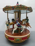 Vintage Mr Christmas Holiday Go Round Carousel 50 Songs Animated Horses Tested. Fixed Price $35.97.