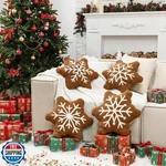 Hunnmingre 4 Pcs Christmas Snowflake Plush Throw Pillows Caramel Color. Fixed Price $31.96.