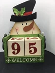 Count Down Merry Christmas" Snowman Blocks Sparkle Holiday Advent Calendar 10. Fixed Price $17.00.