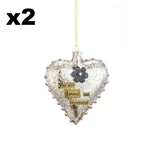 Lot Of 2 Demdaco Kelly Rae Roberts Heart Ornament You Are Loved & Treasured. Fixed Price $21.95.