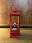 Merry Moments 11" Santa & Sleigh Snow Globe Lighted Glitter Water Lantern. Fixed Price $14.99.