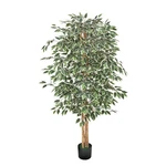 Uimoso 6FT Artificial Ficus Tree Tall Faux Plant With Black Pot Indoor Decor. Fixed Price $58.89.