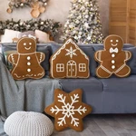 Christmas Decorations Plush Gingerbread Throw Pillows Xmas Winter Gift 4 Pcs. Fixed Price $40.89.