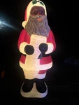 Santa Black African American Up Lighted Christmas Decoration 40" List. Fixed Price $150.00.
