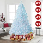 4/5/6/7 Foot Christmas Tree Artificial Holiday Decorations With Blue Led Lights. Fixed Price $46.91.