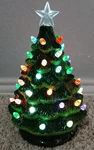 8" Vintage Lighted Tree Porcelain Battery Op Timer Christmas New Raz 4019222. Fixed Price $32.99.