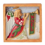 Jim Shore Angel With Trumpet Plaque 6009564 New For 2022 Decoration. Fixed Price $34.00.