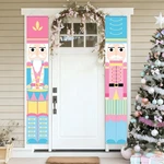 Gilprop 2 Pcs Nutcracker Christmas Porch Banner Decorations Pink Pastel Color. Fixed Price $18.29.