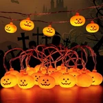 Halloween Orange Pumpkin Led String Lights, 20 Count Holiday 8 Modes Cute. Fixed Price $12.99.