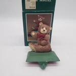 Cast Iron Teddy Bear Stocking Holder Hanger Brown Midwest Importers Christmas. Fixed Price $71.99.