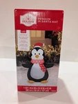 Holiday Time Christmas Penguin 3 Ft Tall Scarf Hat Airblown Inflatable New. Fixed Price $14.00.