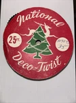 Vintage Red National Deco-twist Garland Crimped Metal Ribbon Tinsel. Fixed Price $28.00.