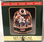 Coca Cola Musical Collection Santa's Soda Fountain Display 1994 Christmas. Fixed Price $29.97.