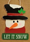Snowman Sign Winter Christmas Holiday Wall Art Door Wood Hanger Plaque Decor. Fixed Price $13.99.