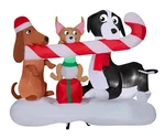 Gemmy Christmas Inflatable Dogs Sharing Candy Cane Scene, 4.5FT Tall, Multi. Fixed Price $91.55.