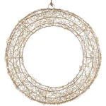 Northlight 18" Led Lighted Gold Wire Wreath Outdoor Christmas Decoration. Fixed Price $75.59.