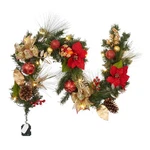 Garveehome Prelit Christmas Garland For Mantle, 6 Ft Battery Operated Xmas Ga.... Fixed Price $46.10.