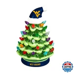 Ncaa West Virginia University Ceramic Christmas Trees That Light Up 8" Led Vin. Fixed Price $62.39.
