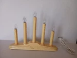Vintage Sienna Christmas 5 Light Window Candle Electric Plastic Drip Candolier. Fixed Price $15.00.