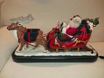 Holiday Creations Reindeer Santa Sleigh Animated Christmas Musical Decoration. Fixed Price $99.95.