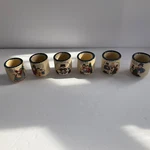 Vintage Tea Light Candle Cups - 6 Little Christmas Crocks. Fixed Price $12.00.
